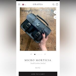 Micro Morticia Leather Satchel